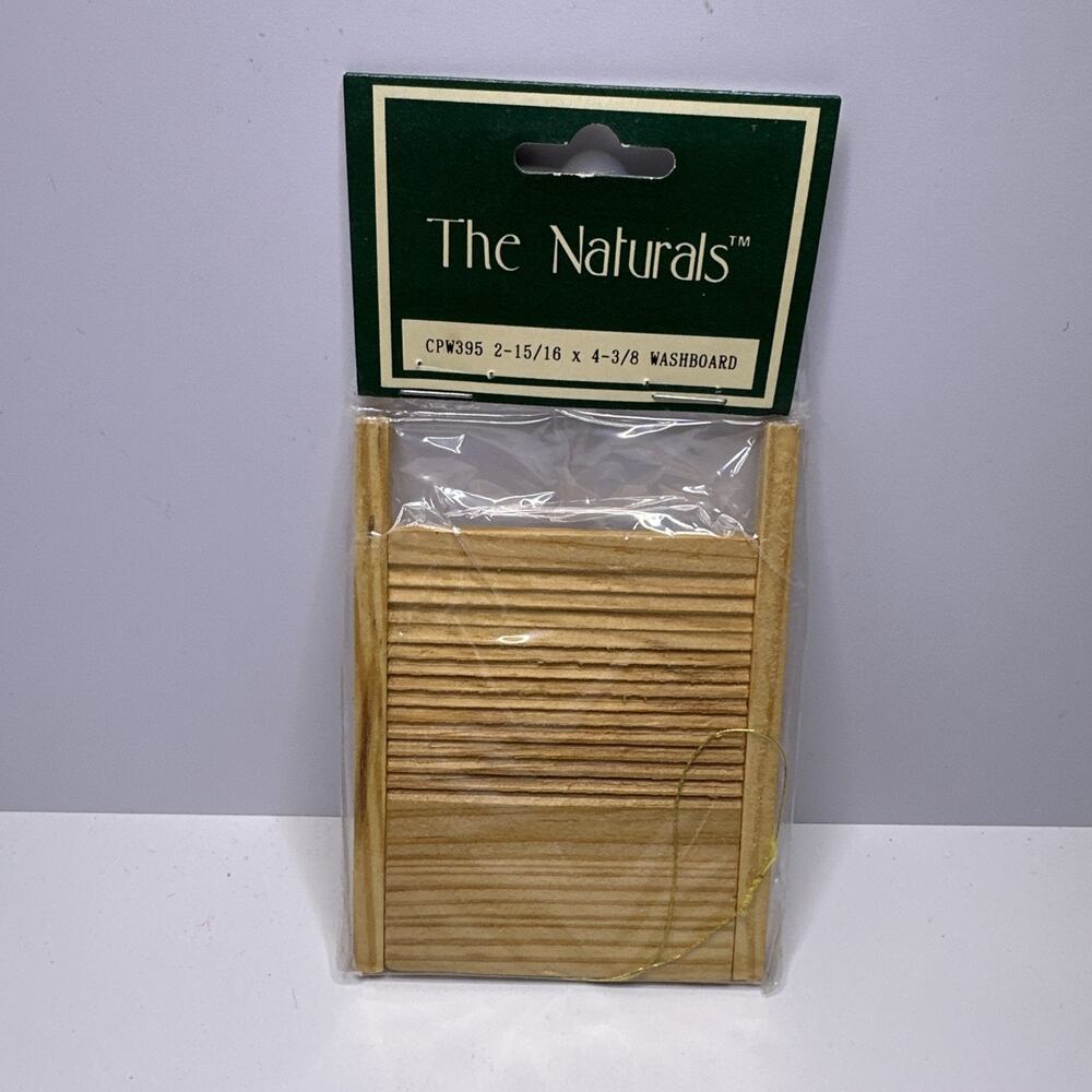 Vintage Nicole Minatare Washboard Wooden 3 Unpainted Doll House Crafting